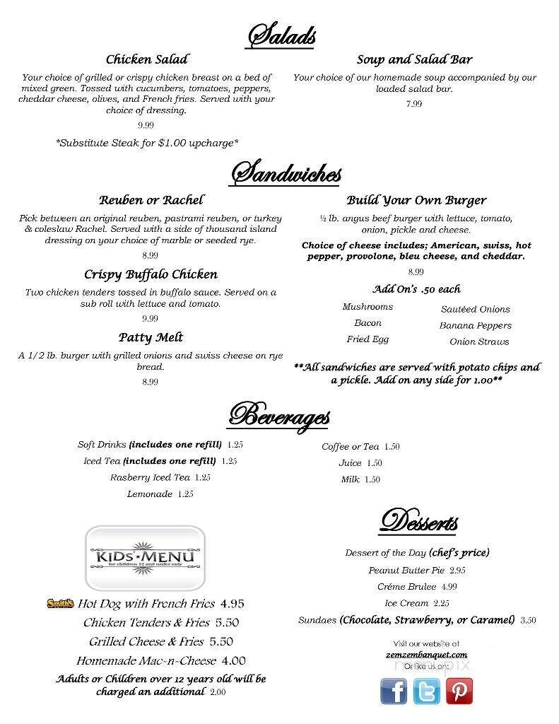 Shrine Club - Erie, PA menu_pic