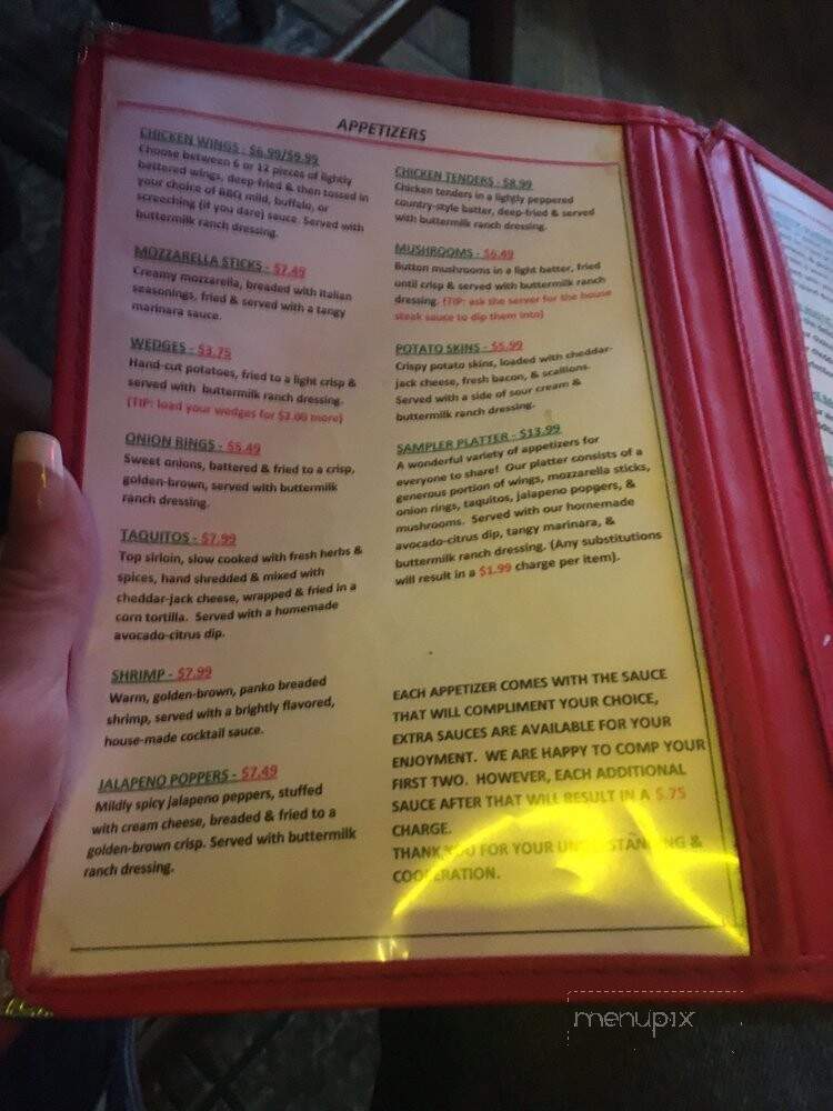 Trevor's Rustic Inn - San Bernardino, CA menu_pic