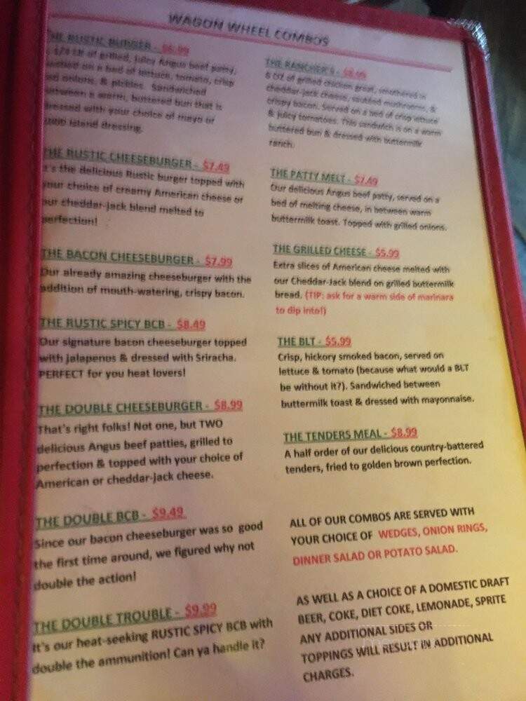Trevor's Rustic Inn - San Bernardino, CA menu_pic