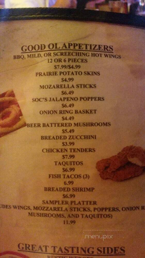 Trevor's Rustic Inn - San Bernardino, CA menu_pic