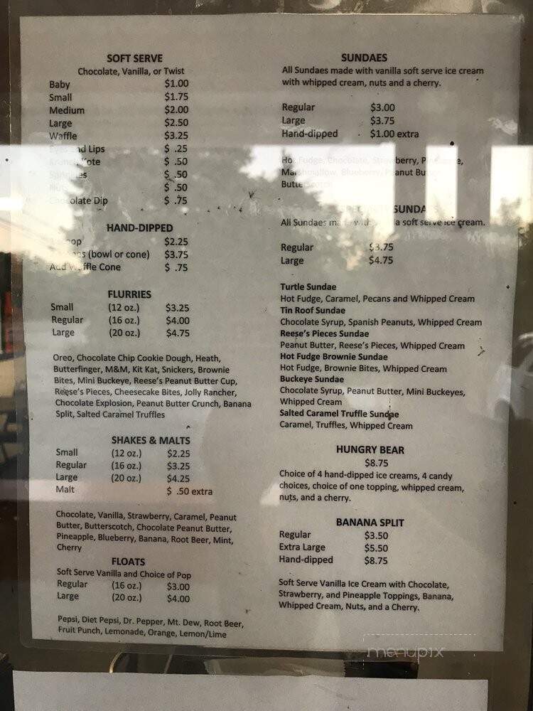 Hungry Bear Diner - Gibsonburg, OH menu_pic