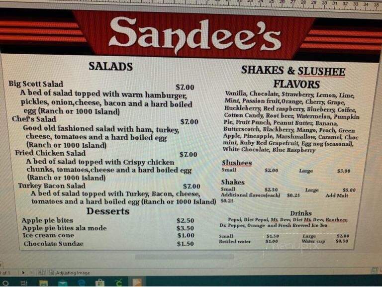 Sandee's - Billings, MT menu_pic