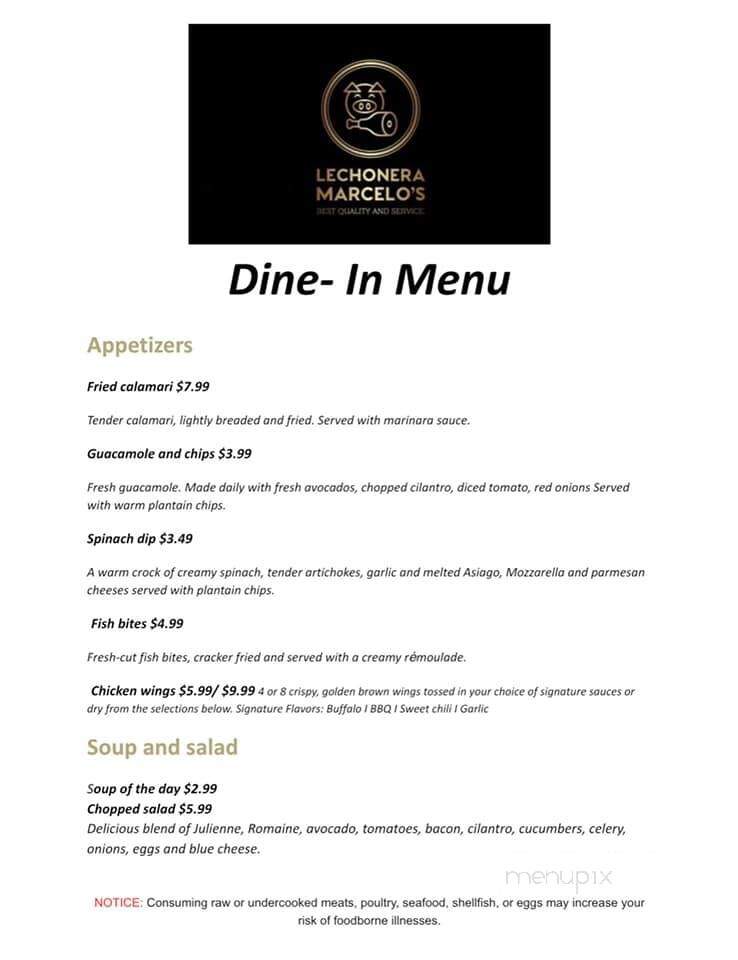 Marcelo's - Lancaster, SC menu_pic