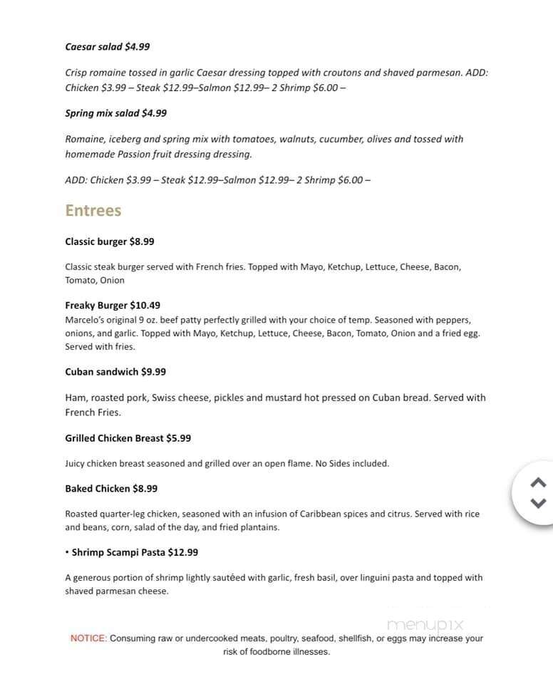 Marcelo's - Lancaster, SC menu_pic