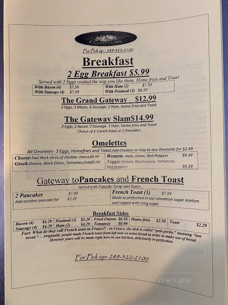 Crystal Beach Gateway - Fort Erie, ON menu_pic