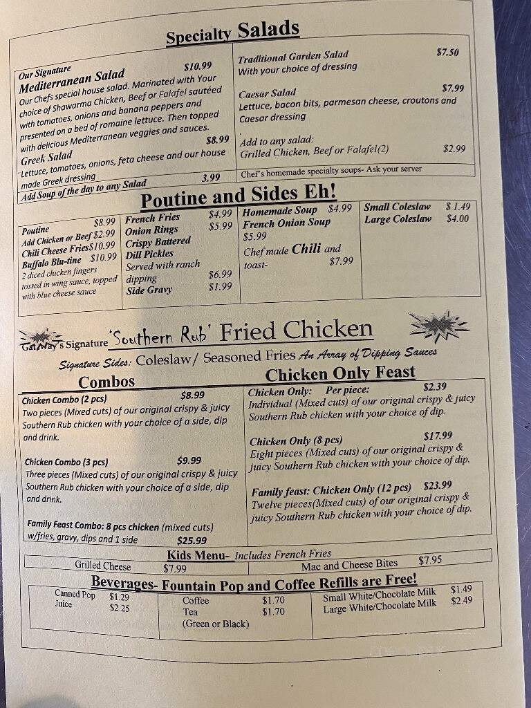 Crystal Beach Gateway - Fort Erie, ON menu_pic