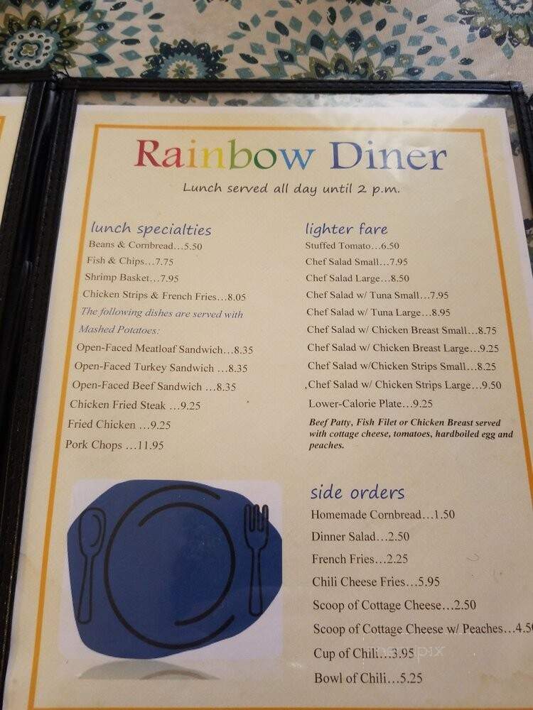 Rainbow Diner - Kingman, AZ menu_pic