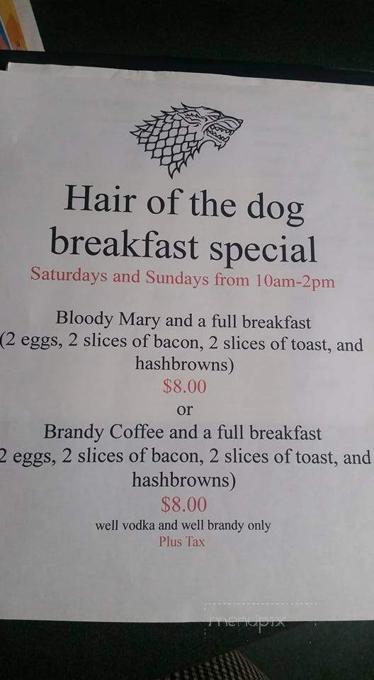Top Hat Tavern - Goldendale, WA menu_pic
