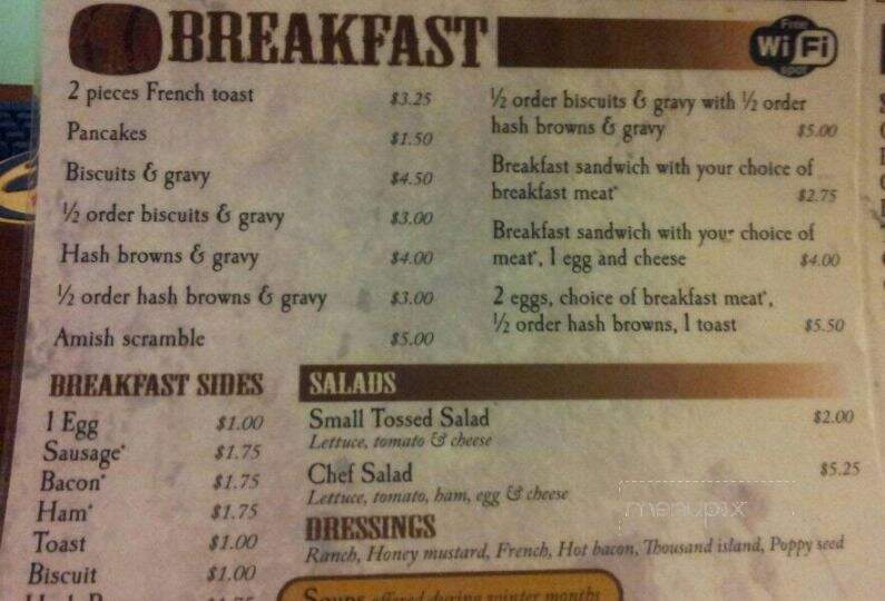 Keg Tavern - Leesburg, IN menu_pic