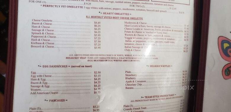 Breakfast Nook - North Kingstown, RI menu_pic