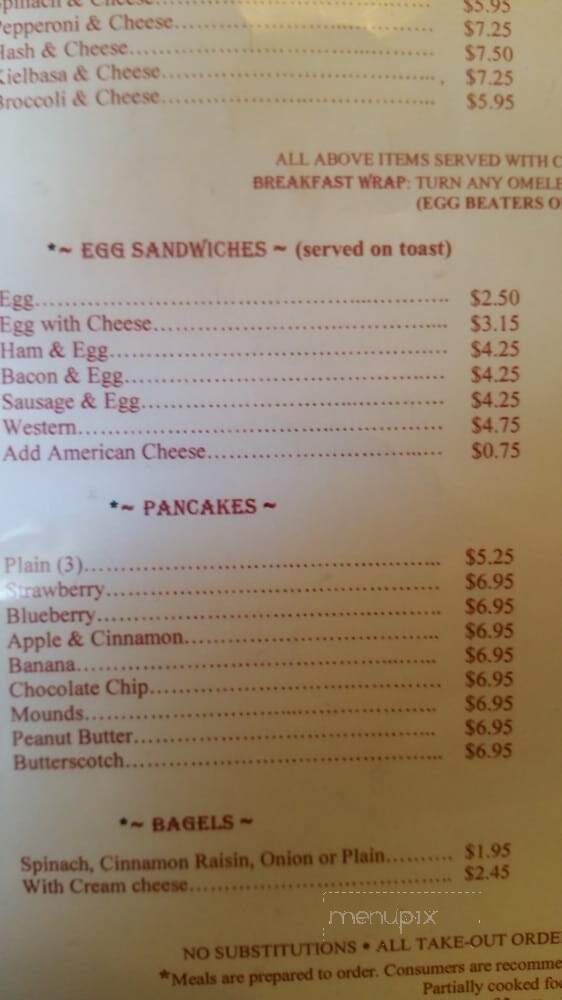 Breakfast Nook - North Kingstown, RI menu_pic