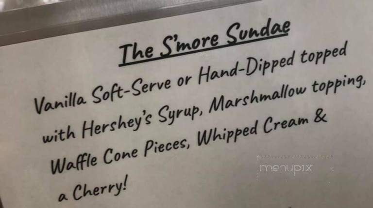 Ice Cream Shoppe - Sharon, WI menu_pic