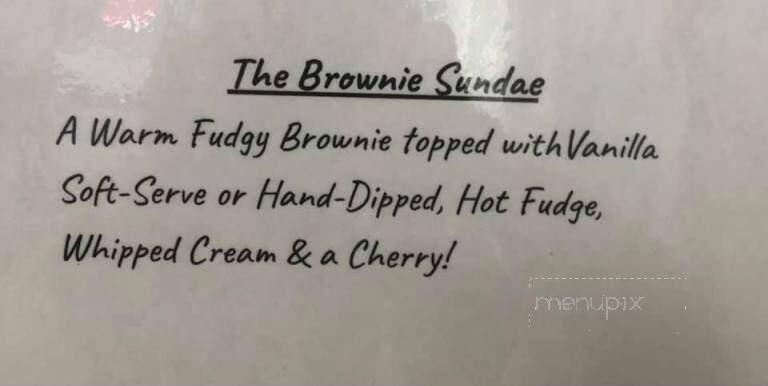 Ice Cream Shoppe - Sharon, WI menu_pic