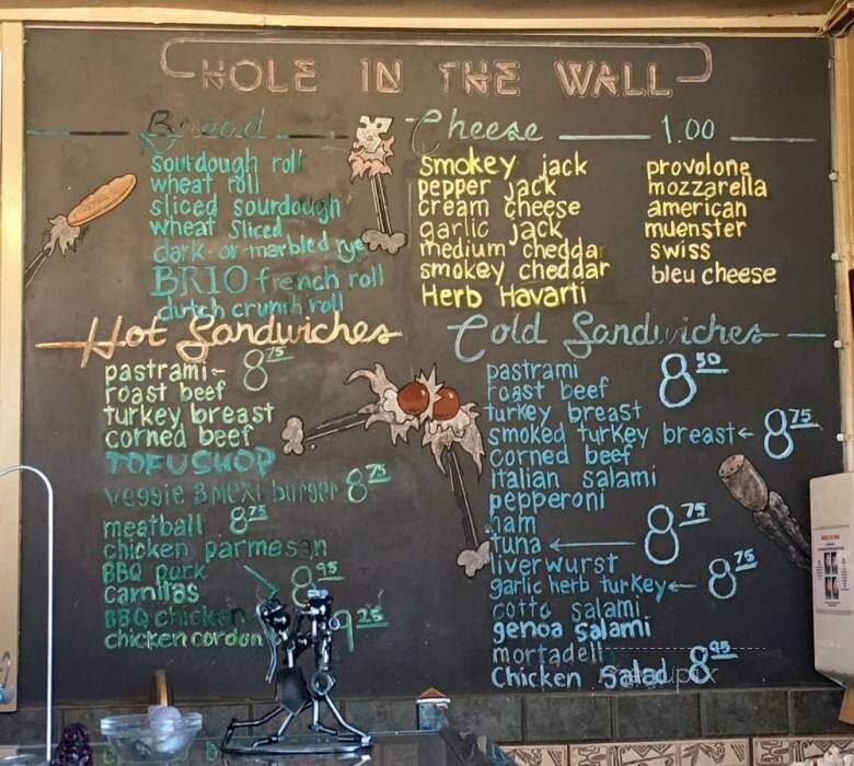 Hole In The Wall - Arcata, CA menu_pic
