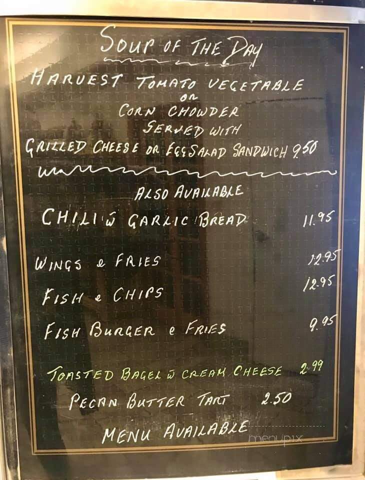 Zachary's Restaurant - Dorset, ON menu_pic