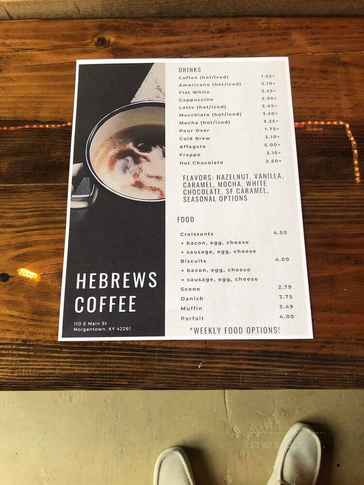 HeBrews 12 Coffee Shop - Morgantown, KY