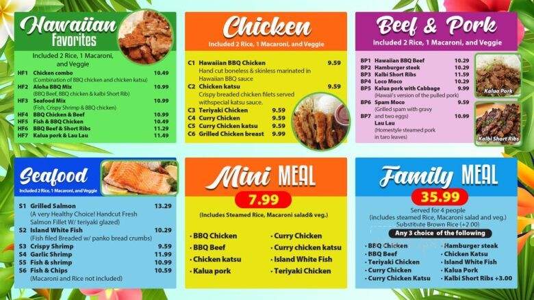 Yummy Hawaiian BBQ - Antioch, CA menu_pic