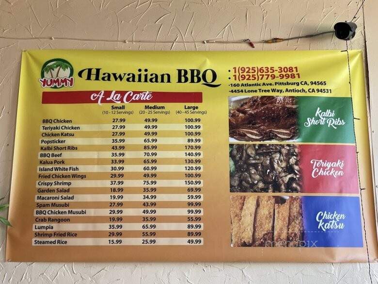 Yummy Hawaiian BBQ - Antioch, CA menu_pic
