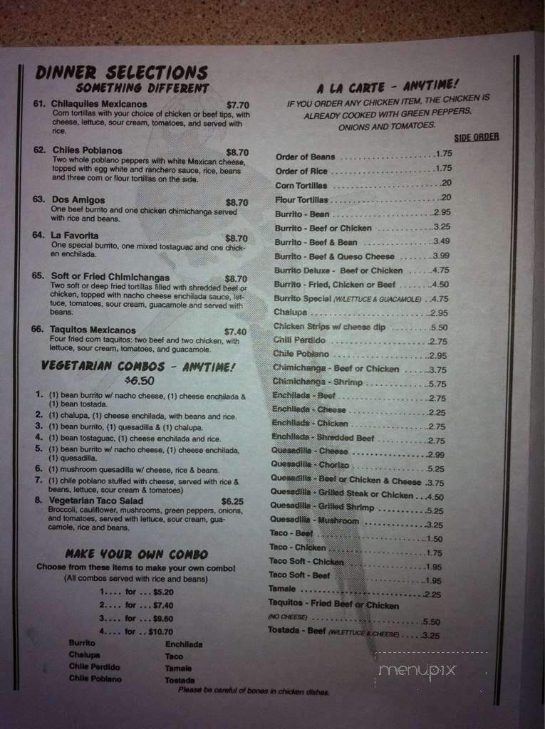 Los Cotorros Mexican - Sheridan, IN menu_pic