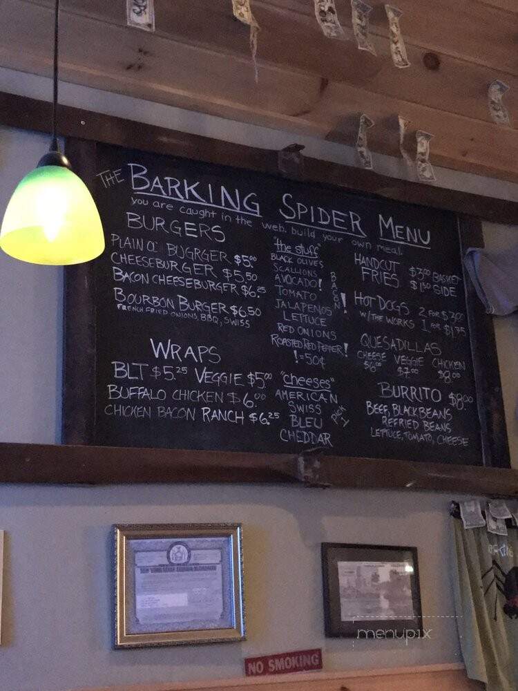 The Barking Spider - North Creek, NY menu_pic