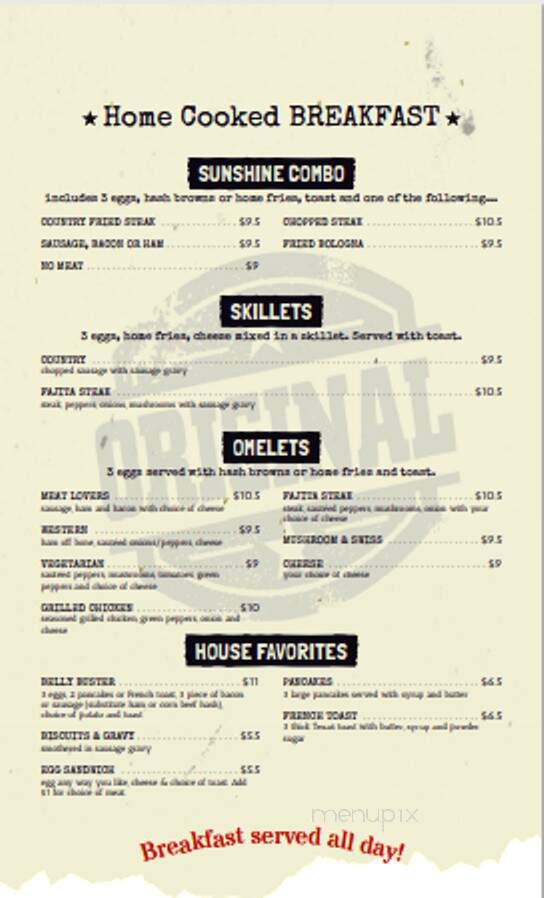 Hub Room - Wapakoneta, OH menu_pic