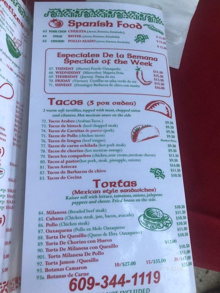 Los Compadres Restaurant & Bar - Atlantic City, NJ menu_pic