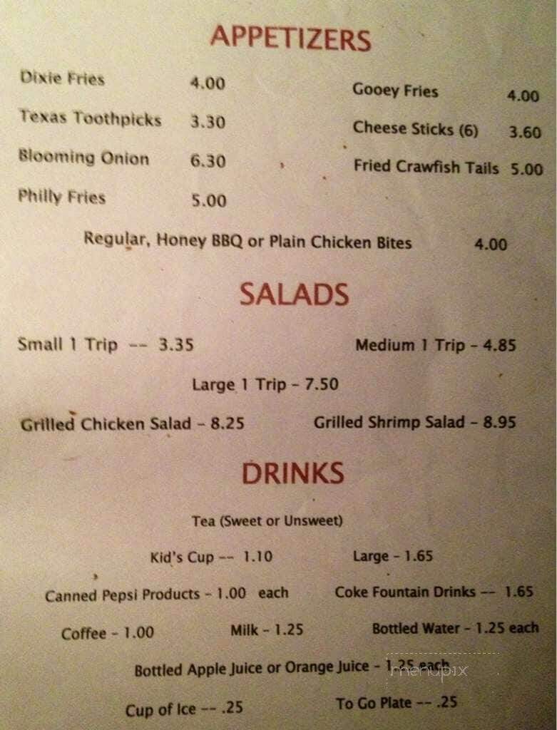 Eagle Rock Grill - Berry, AL menu_pic