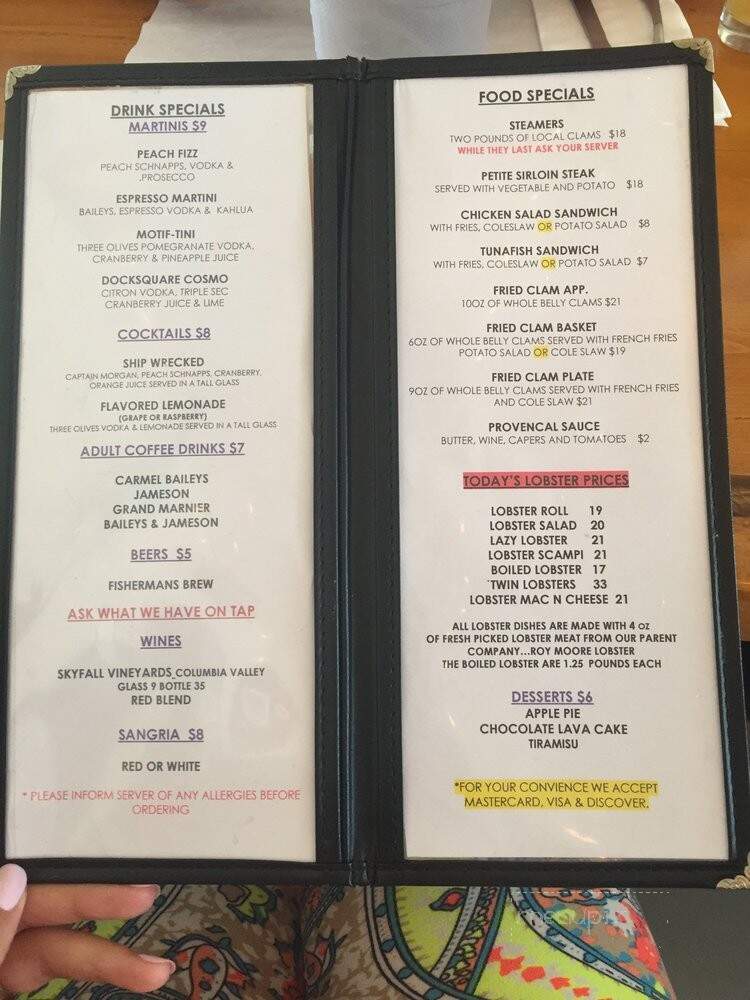 Fish Shack Restaurant - Rockport, MA menu_pic