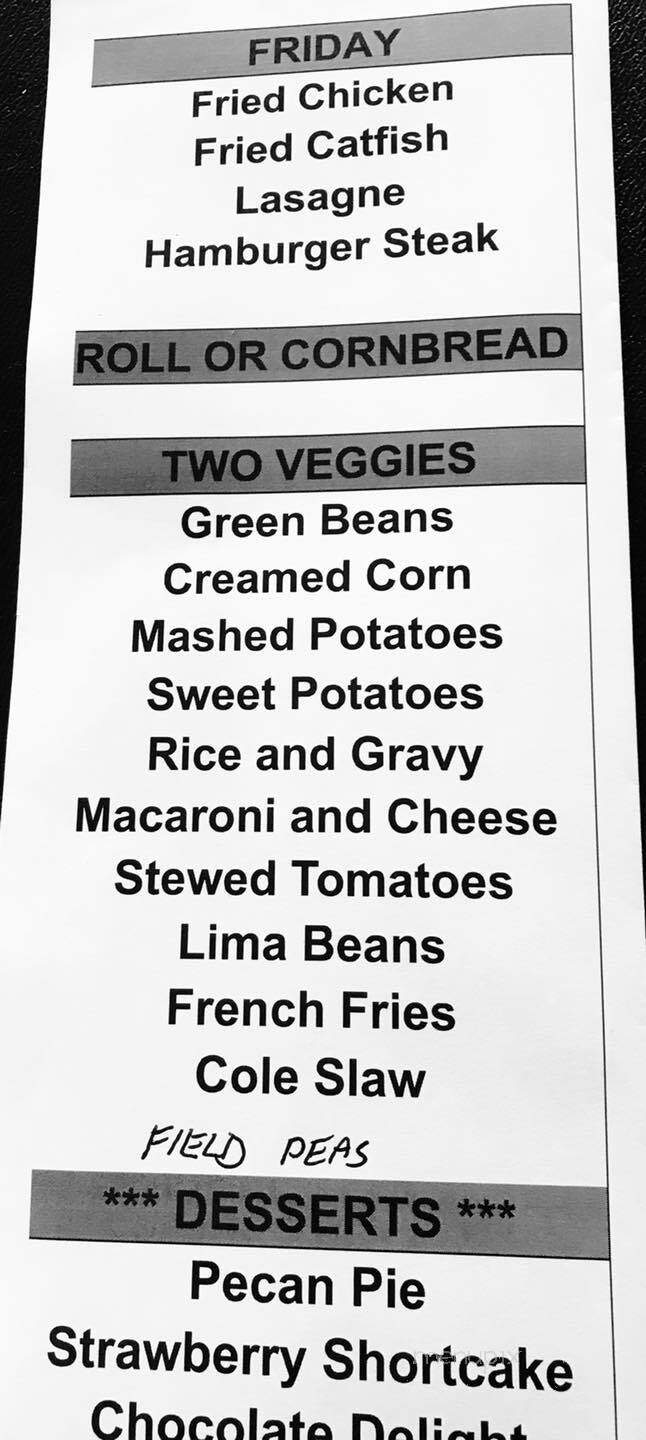 Home Cafe - Lincolnton, GA menu_pic