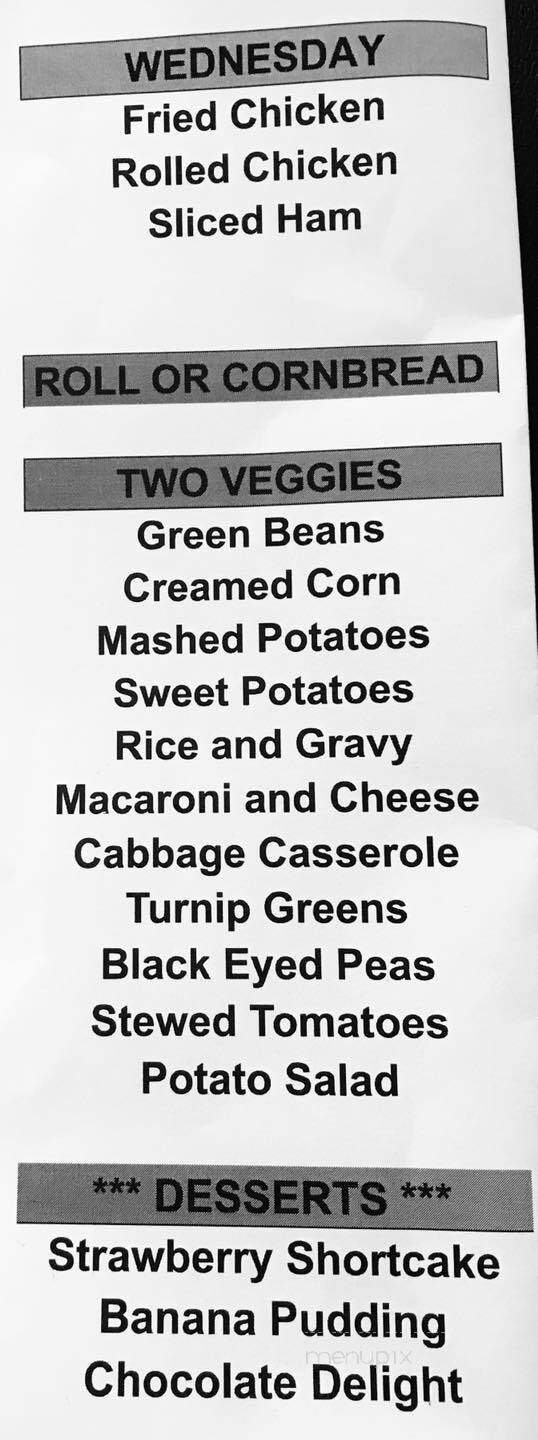 Home Cafe - Lincolnton, GA menu_pic