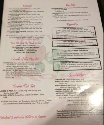 Velvet Rose Restaurant - Superior, NE menu_pic