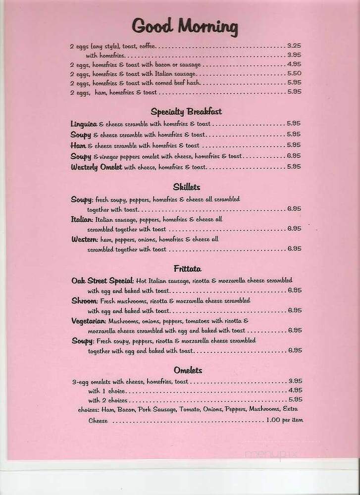 Christina's Place - Westerly, RI menu_pic