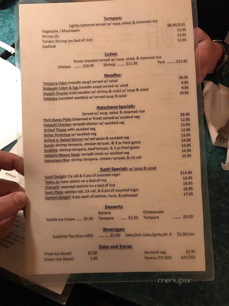 Hatsuhana Express - Bolivar, TN menu_pic