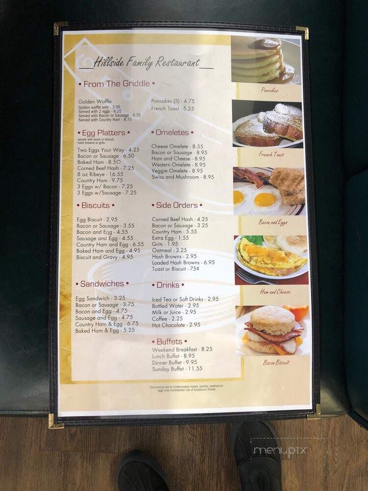 Hillside Family Restaurant - Burkeville, VA menu_pic