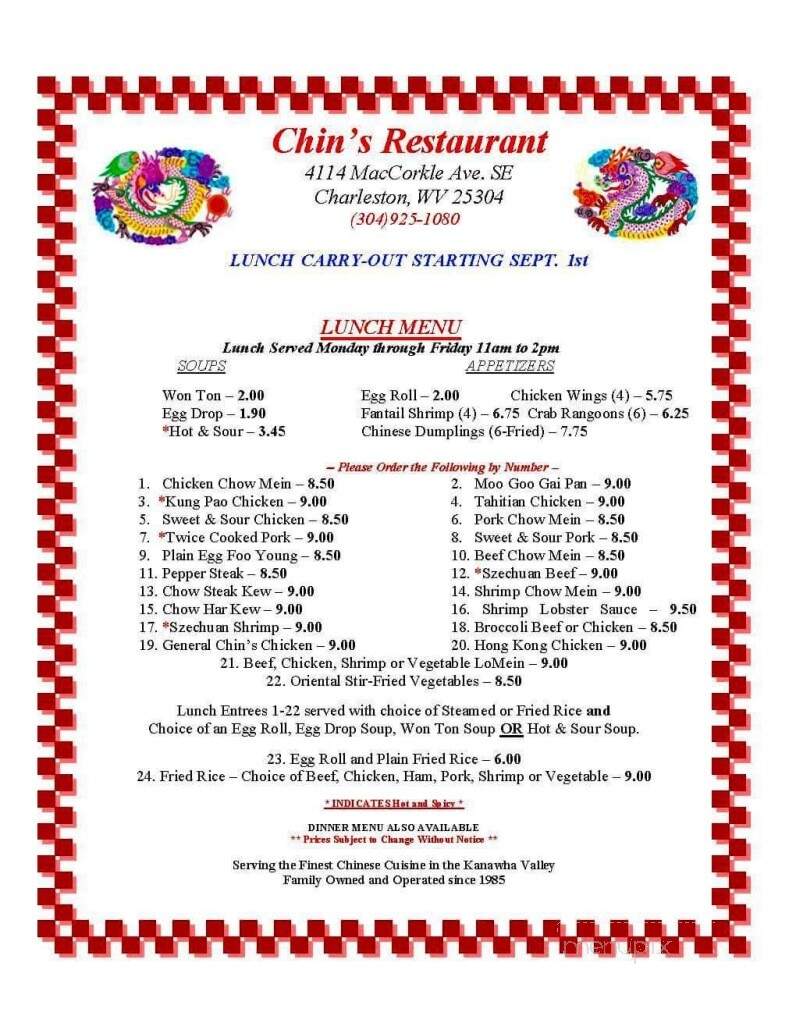 Chin's Restaurant - Charleston, WV