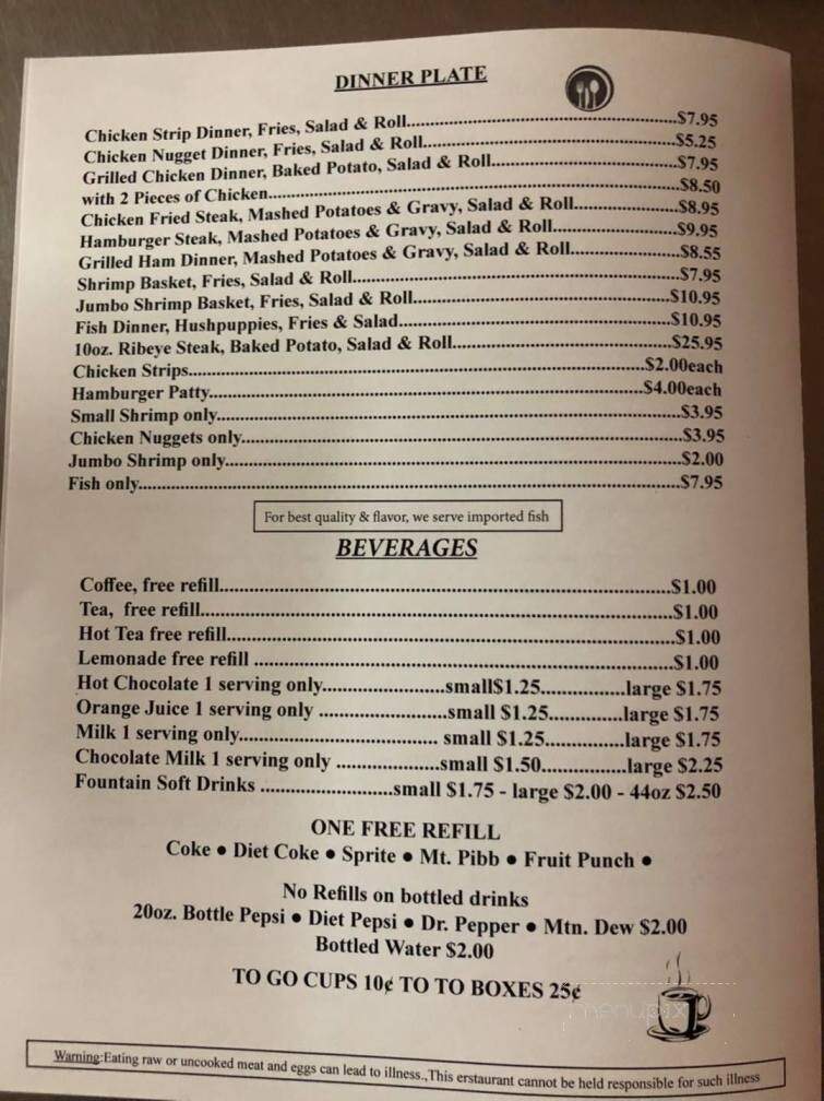 Dinner Bucket - New Blaine, AR menu_pic
