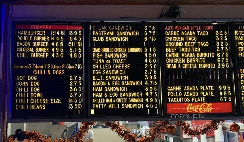 J B Burgers - Monrovia, CA menu_pic