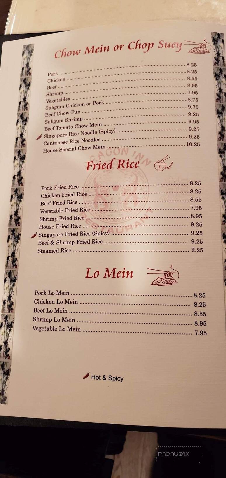Dragon Inn - Marysville, CA menu_pic