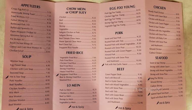 Dragon Inn - Marysville, CA menu_pic