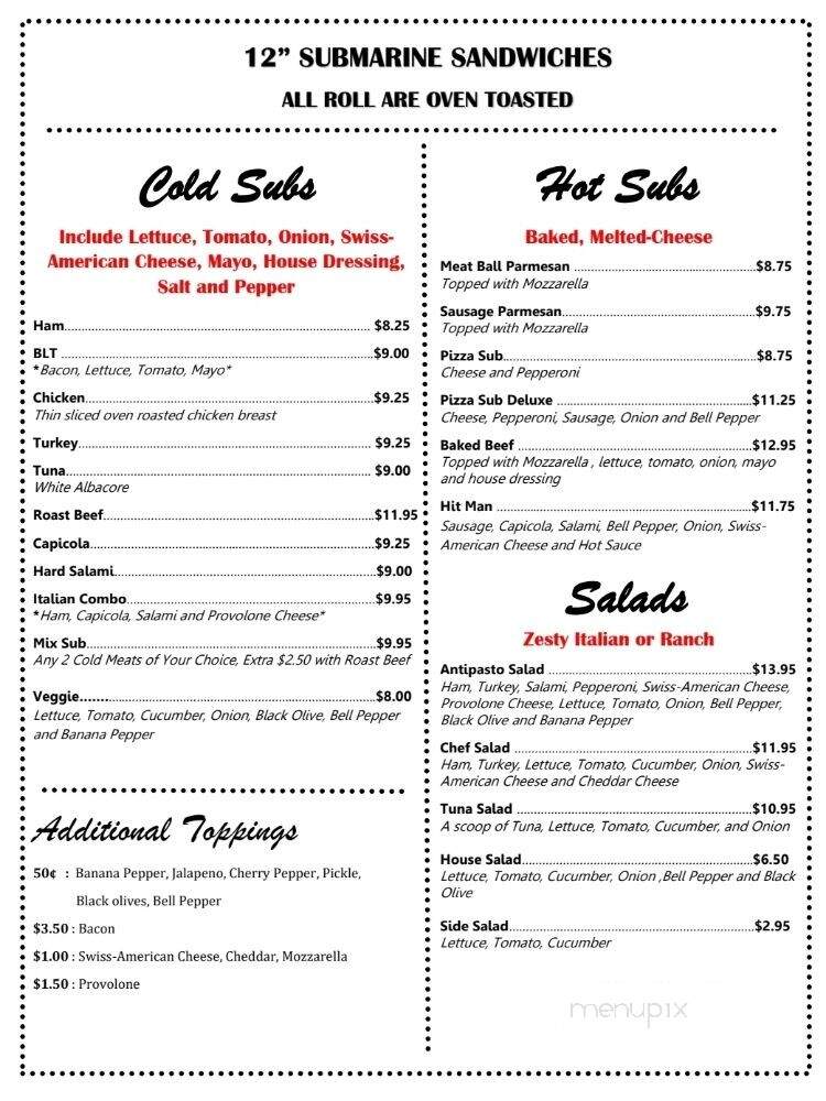 Avenue Subs - Key Largo, FL menu_pic
