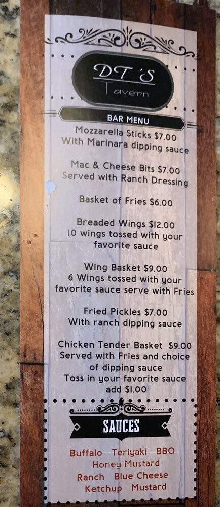 Dt's Tavern - Greenville, SC menu_pic