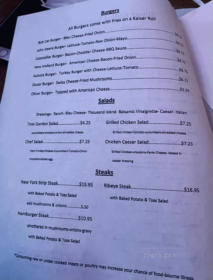 Silver Bullet Saloon - Nescopeck, PA menu_pic
