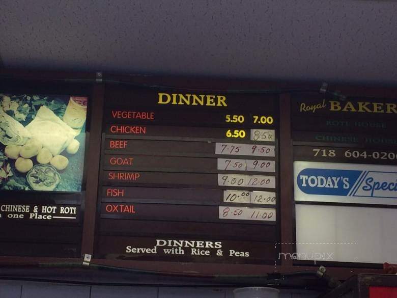Royal Bakery & Roti House - Brooklyn, NY menu_pic