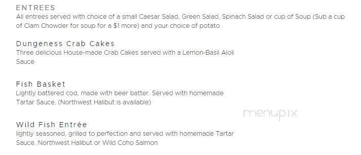 Vivian's Restaurant and Bill's Barbecue - Lincoln City, OR menu_pic