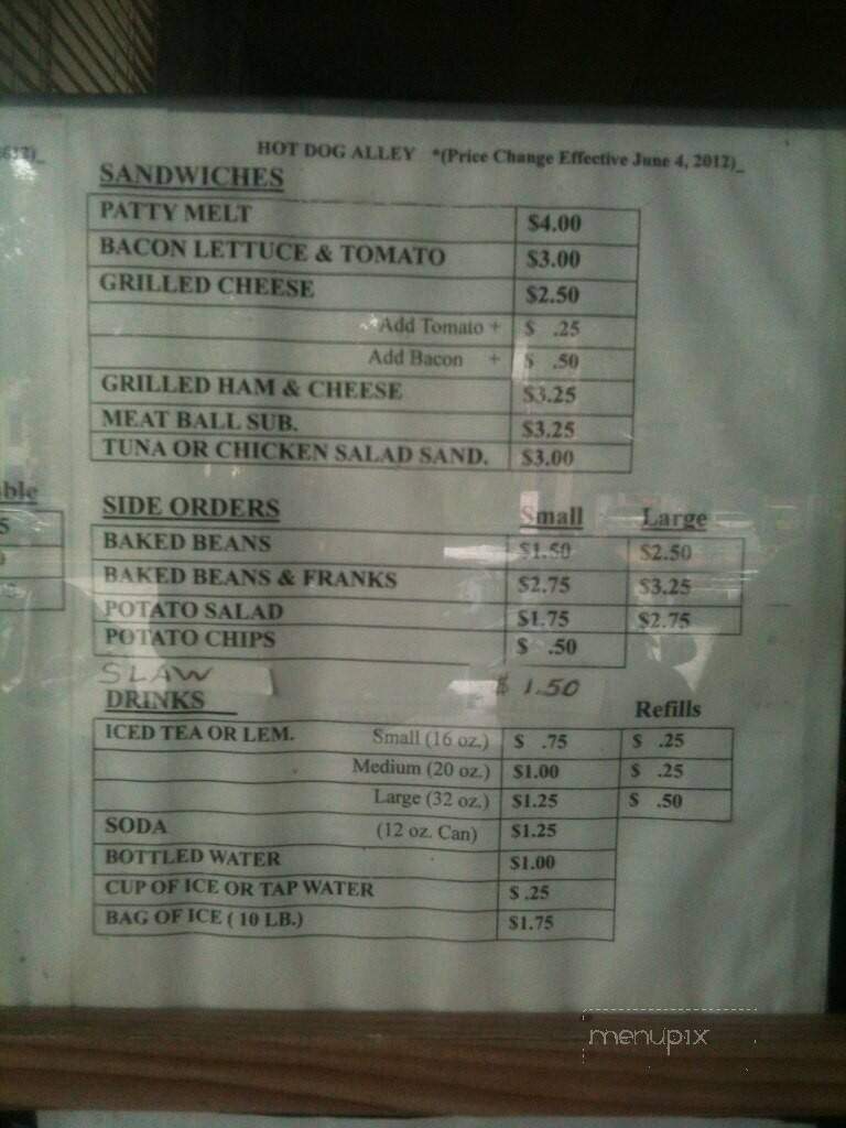 Hot Dog Alley - St Simons Island, GA menu_pic