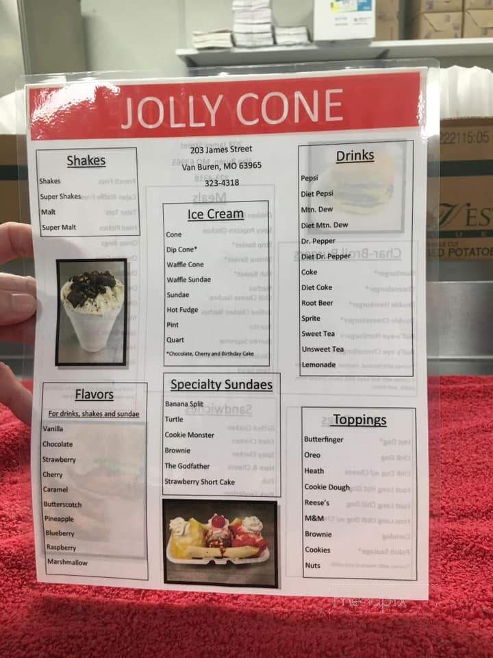 Jolly Cone Drive-In - Van Buren, MO menu_pic