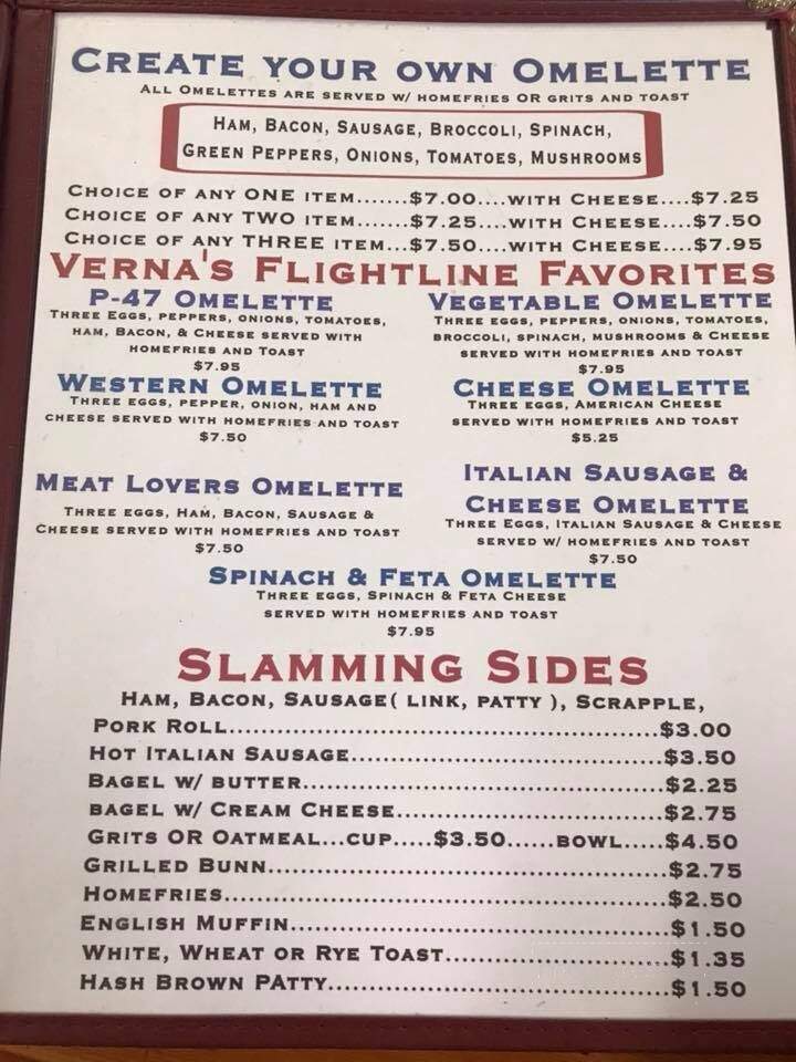 Verna's Flight Line Restaurant - Millville, NJ