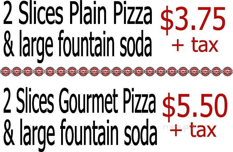 G & G Pizza - Chester, PA menu_pic