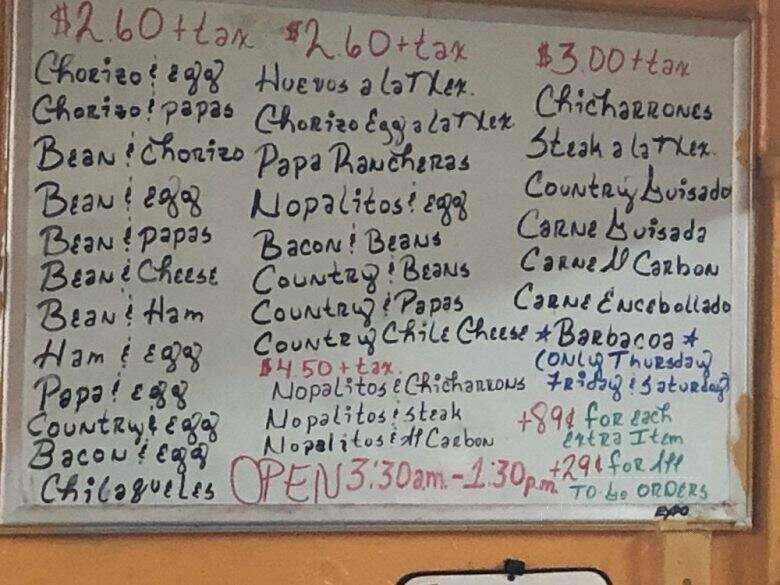 Teran's Restaurant - San Antonio, TX menu_pic
