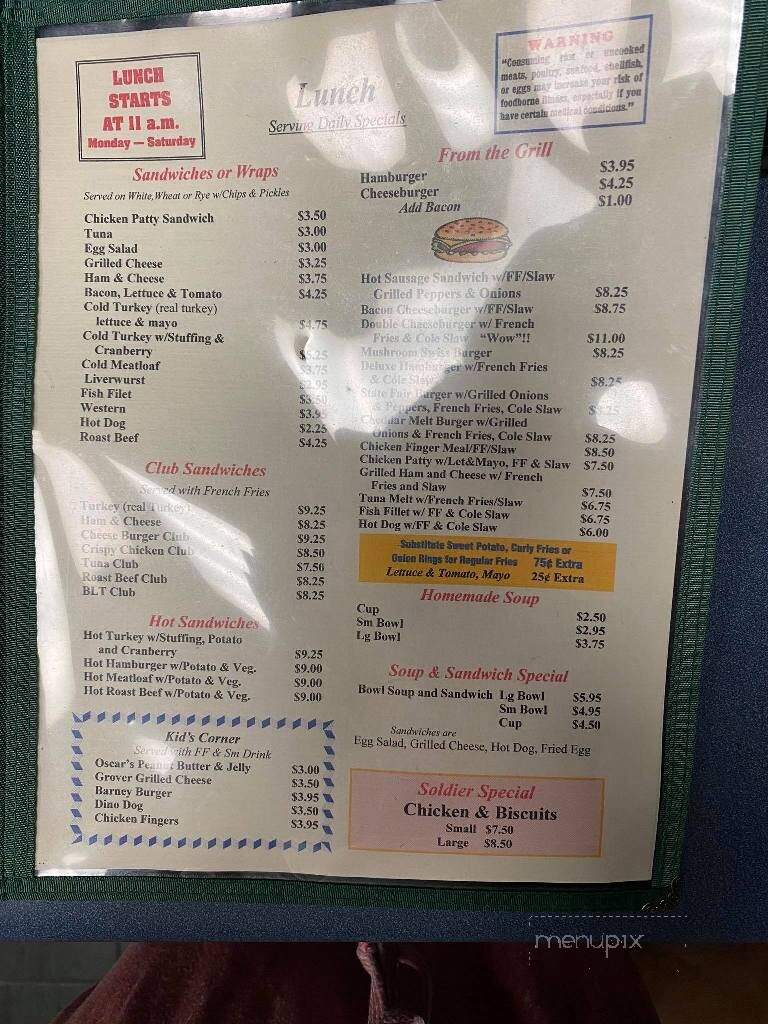 Wooden Soldier - Fair Haven, VT menu_pic